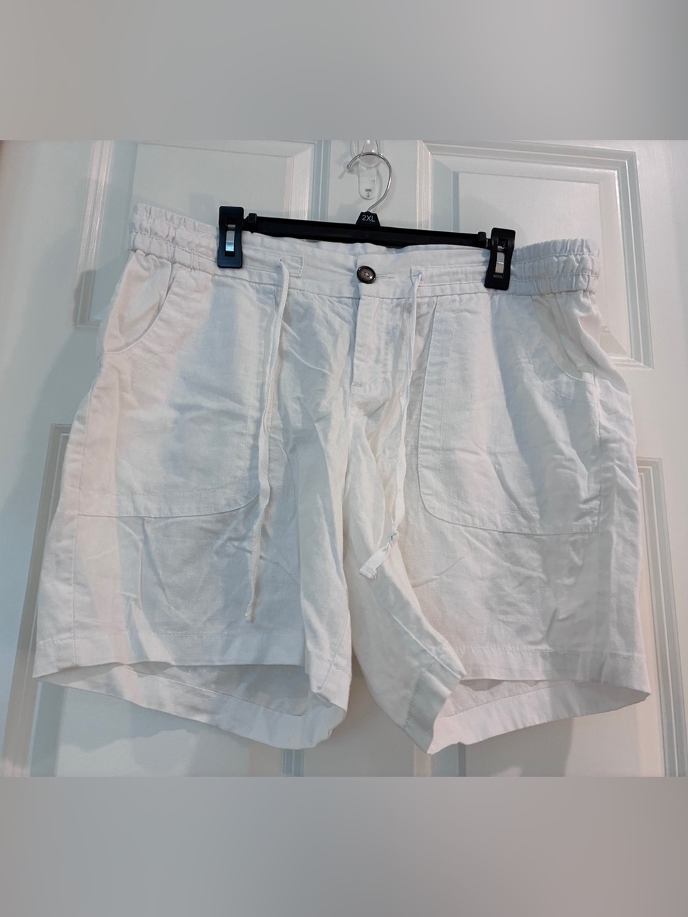 Lane Bryant White Drawstring Casual Shorts‎